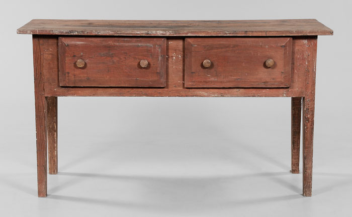 Appraisal: Southern Yellow Pine Huntboard attributed to Alabama th century yellow