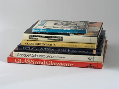 Appraisal: Eight books on glass and design including 'Livio Seguso' by