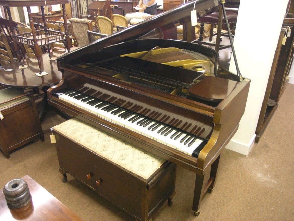 Appraisal: A Challen grand piano overstrung iron frame with seven octave