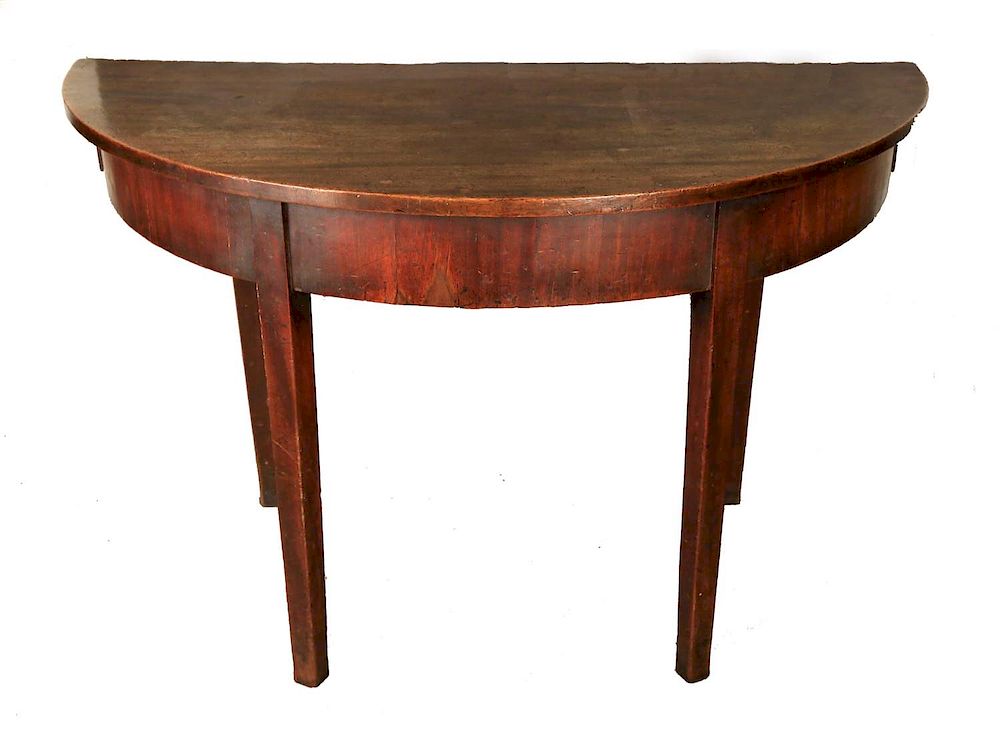 Appraisal: Early thc An English Mahogany Demilune Table Early thc An