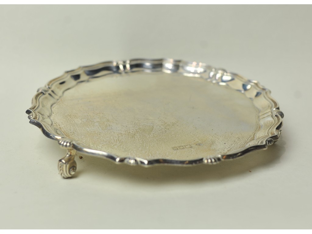 Appraisal: Silver card tray London