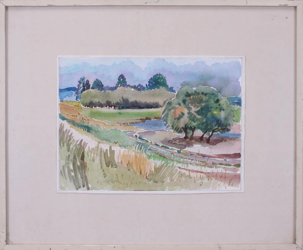 Appraisal: HARRY WIDMAN New Jersey Oregon b watercolor on paper Sauvie