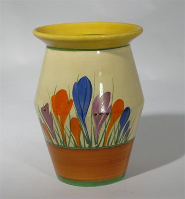 Appraisal: Crocus' a Clarice Cliff Bizarre vase painted in colours between