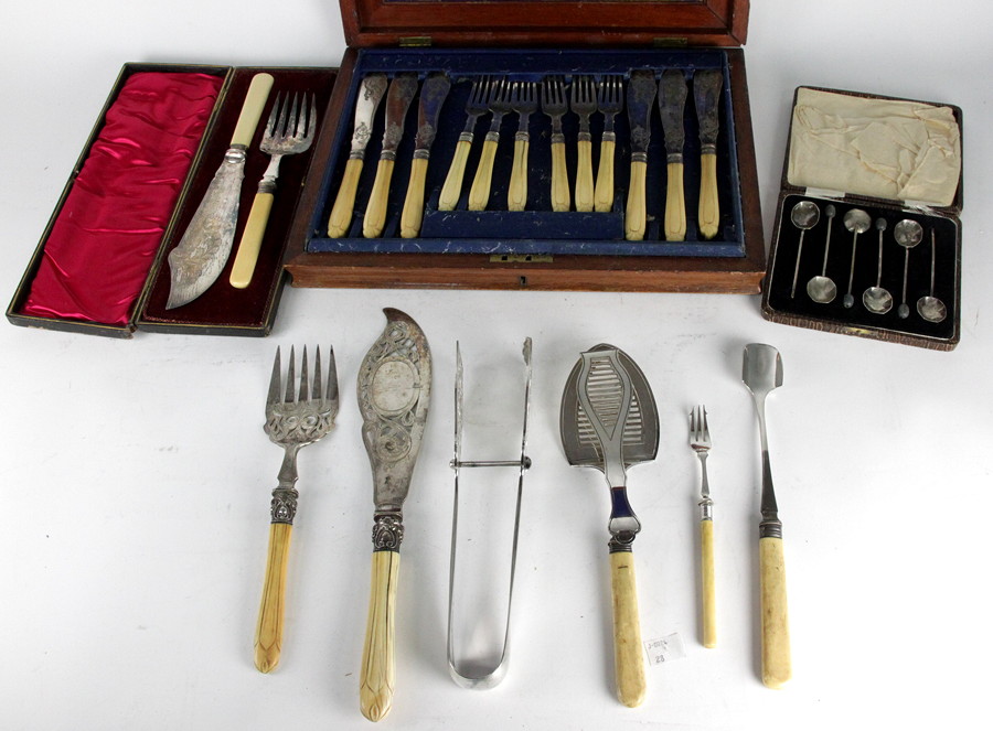 Appraisal: Sundry cased sets of plated flatware