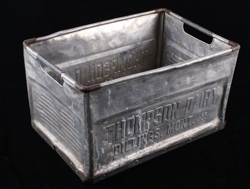 Appraisal: Thomson Dairy Billings Metal Supply Crate Included in this lot