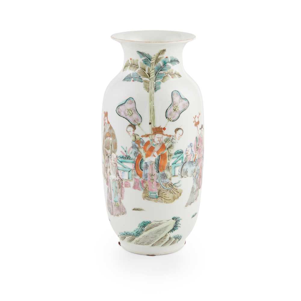 Appraisal: FAMILLE ROSE 'SANXING' VASE TONGZHI MARK AND POSSIBLY OF THE