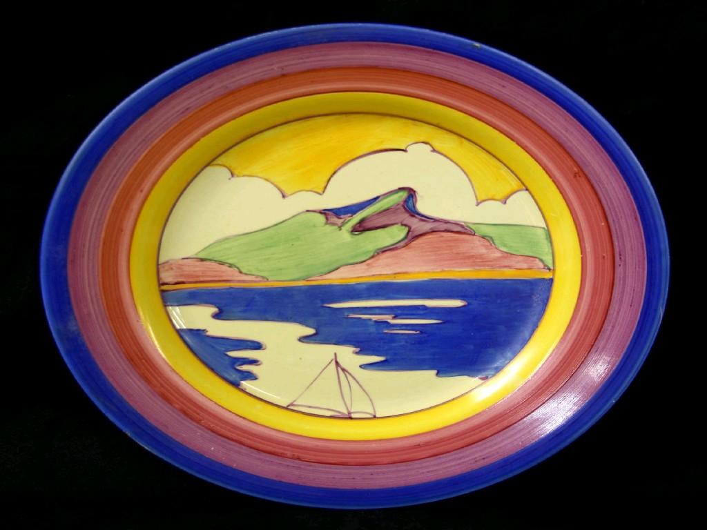 Appraisal: Clarice Cliff 'Gibraltar' Bizarre circular plate diameter