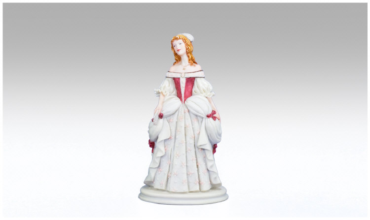 Appraisal: Capo-De-Monte Figure Elegant Lady In Carolean Dress Resin Signed A