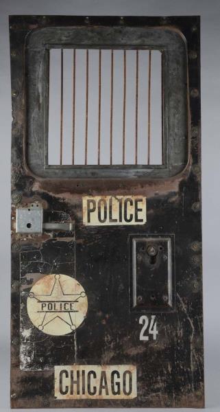 Appraisal: Early Chicago Police Vehicle Paddy Wagon Door This door is