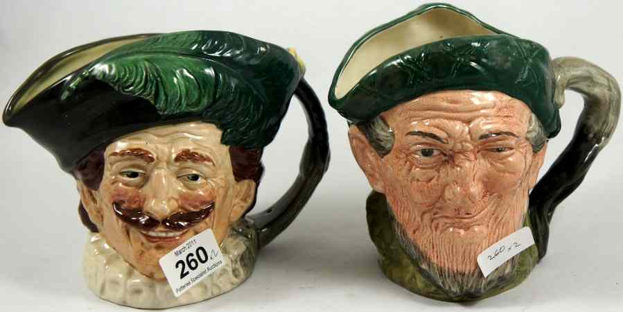 Appraisal: Royal Doulton Large Character Jugs Cavalier D and Auld Mac