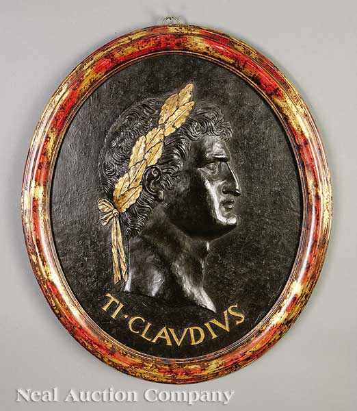 Appraisal: A Pair of Italian Carved and Polychromed Wood Bas-Relief Plaques