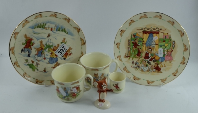 Appraisal: A collection of Royal Doulton Bunnykins series ware to include