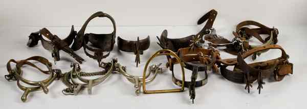 Appraisal: Cowboy Spurs and Stirrup Seven Pairs of Spurs Plus four