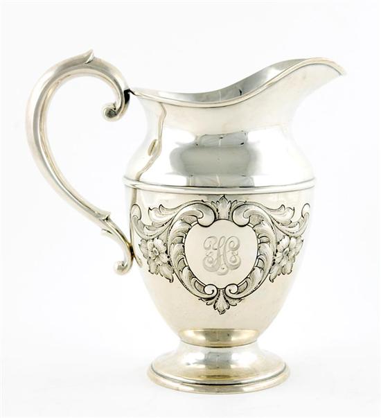 Appraisal: American sterling beverage pitcher by Dunkirk Meriden Connecticut circa -