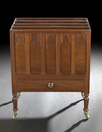 Appraisal: Late Regency Mahogany Canterbury second quarter th century in the