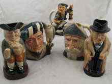 Appraisal: Five Royal Doulton character jugs Winston Churchill impressed number Don