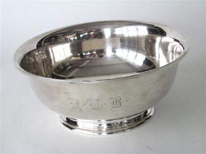 Appraisal: Sterling silver Revere style fruit bowl th century