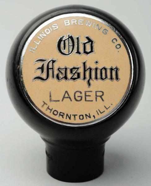 Appraisal: Old Fashion Lager Beer Tap Knob Illinois Brewing Company Bright