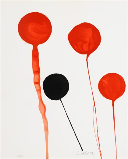 Appraisal: ALEXANDER CALDER american - UNTITLED BALLOONS Pencil signed and numbered