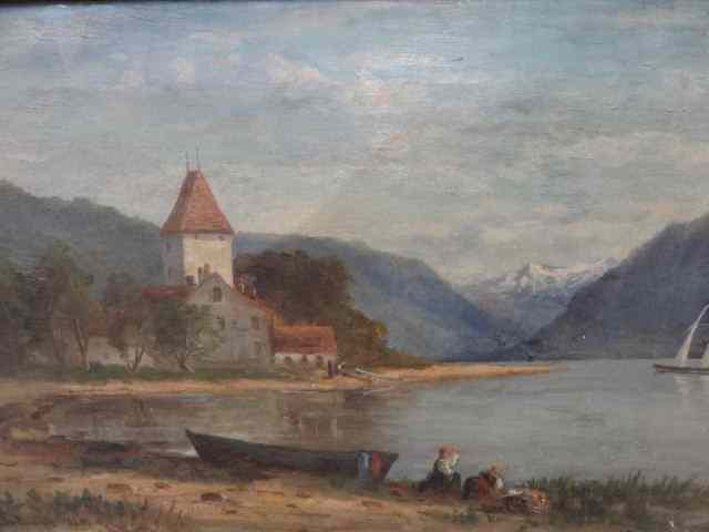 Appraisal: SHAPLEIGH F H Oil on Canvas ''On Lake Geneva ''Oil