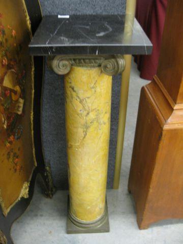 Appraisal: Antique Marble Pedestal column decor tall