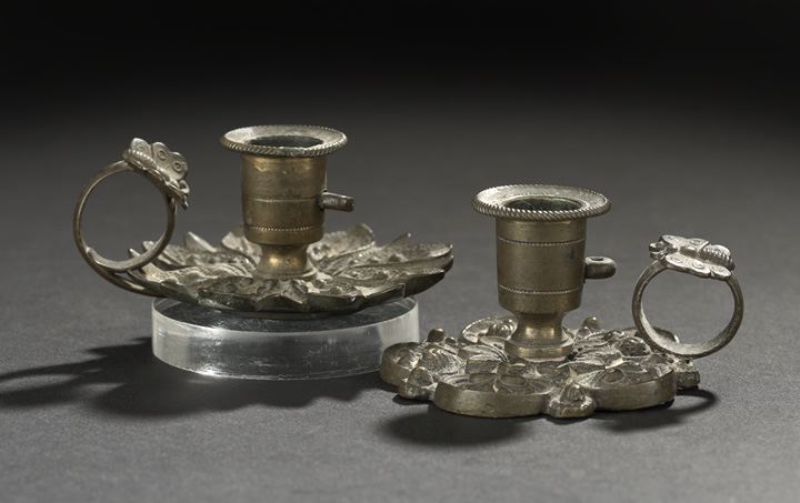 Appraisal: Group of Two Continental Children's Chambersticks fourth quarter th century