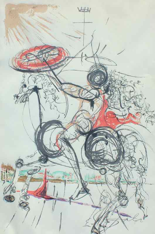 Appraisal: DALI Salvador Spanish - ''Crazy Horse'' Lithograph sight size ''