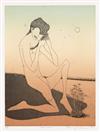 Appraisal: BENNY ANDREWS - Narcissus Color etching and aquatint on heavy