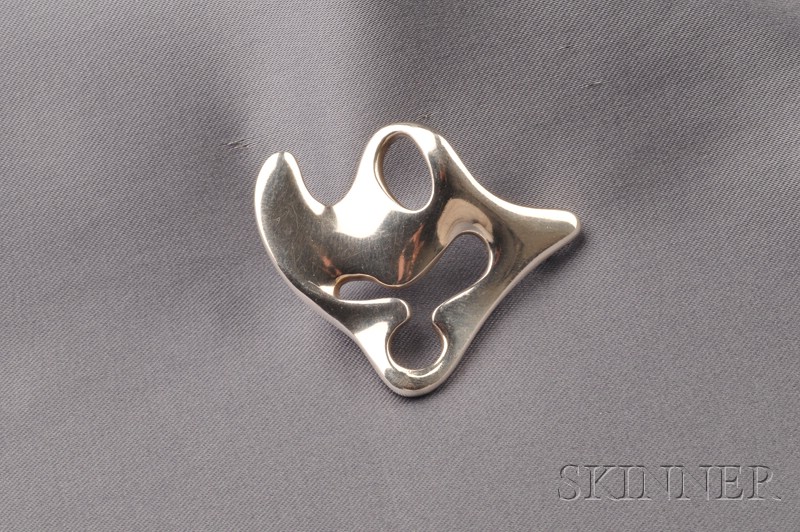 Appraisal: Sterling Silver Brooch Georg Jensen Denmark post- mark no designed