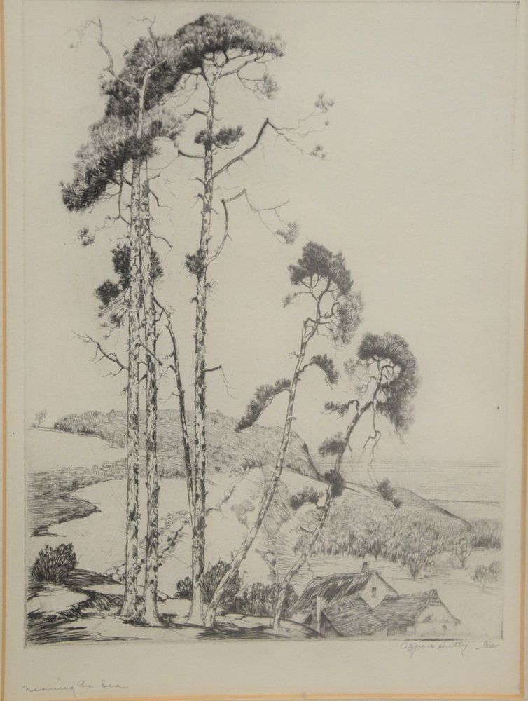 Appraisal: Alfred Hutty American - Nearing the Sea etching and drypoint