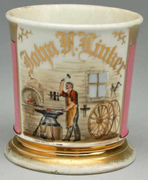 Appraisal: Wheel Maker Shaving Mug Gilded John F Tinker T V