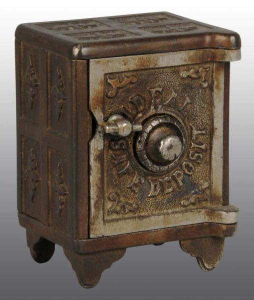 Appraisal: Cast Iron Ideal Safe Deposit Safe Bank Description Small crack