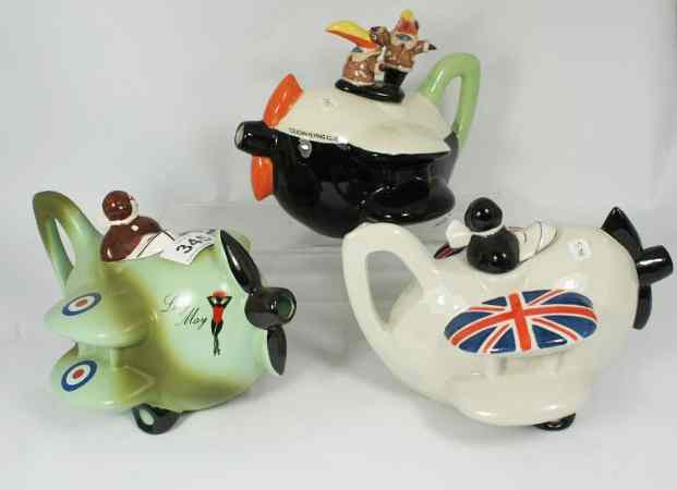 Appraisal: Cartlon Ware Tea Pots Aeroplane Tea Pot Lucy May Collect