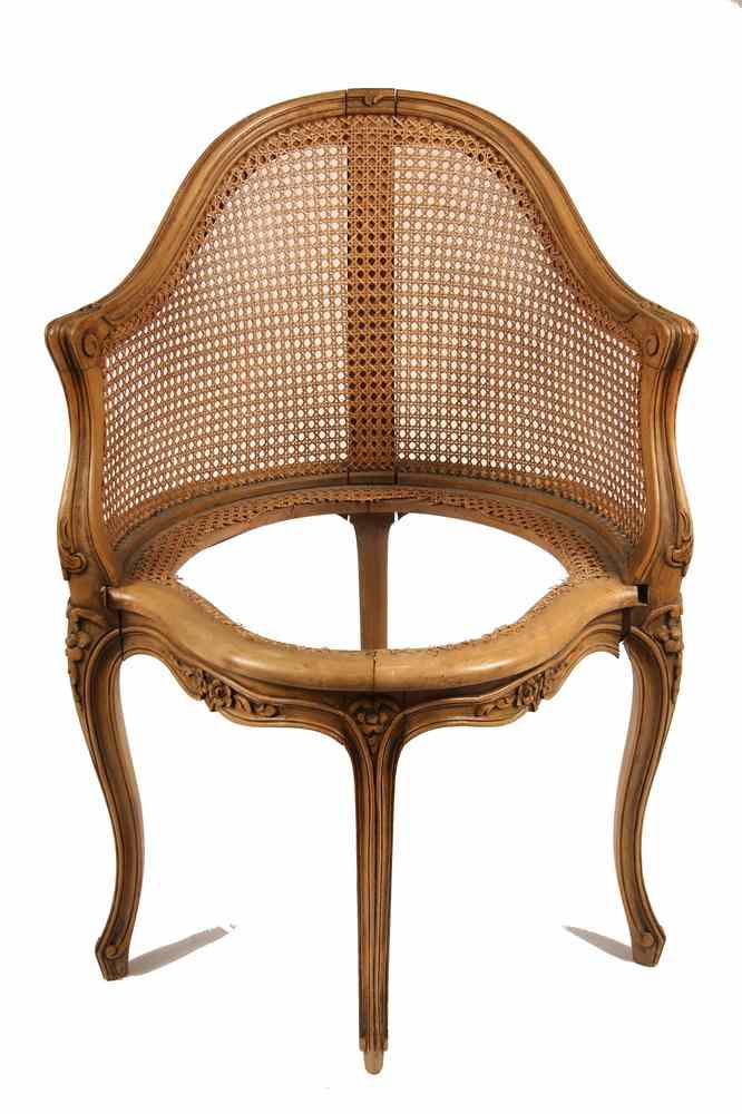 Appraisal: CORNER CHAIR - th c Louis XIV Style Caned Corner