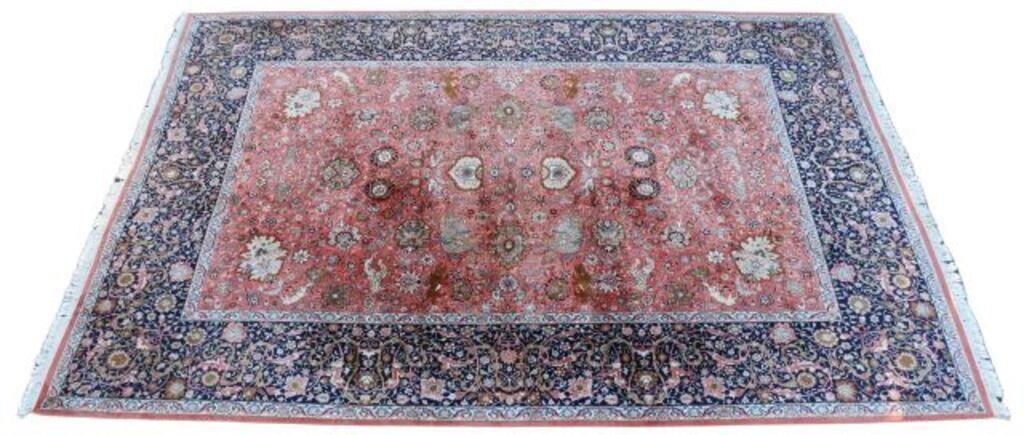 Appraisal: Hand-tied Kashmir rug India approx ' l ' w