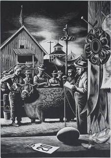 Appraisal: Stevan Dohanos wood engraving Stevan Dohanos American - - ''State