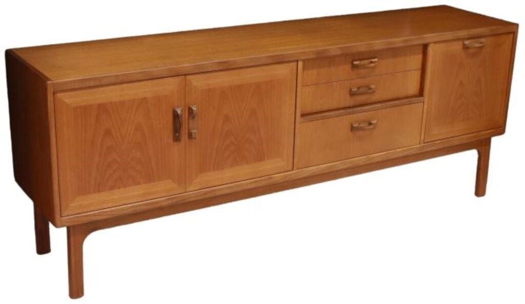 Appraisal: Mid-century modern Sierra teak sideboard credenza attributed to G Plan