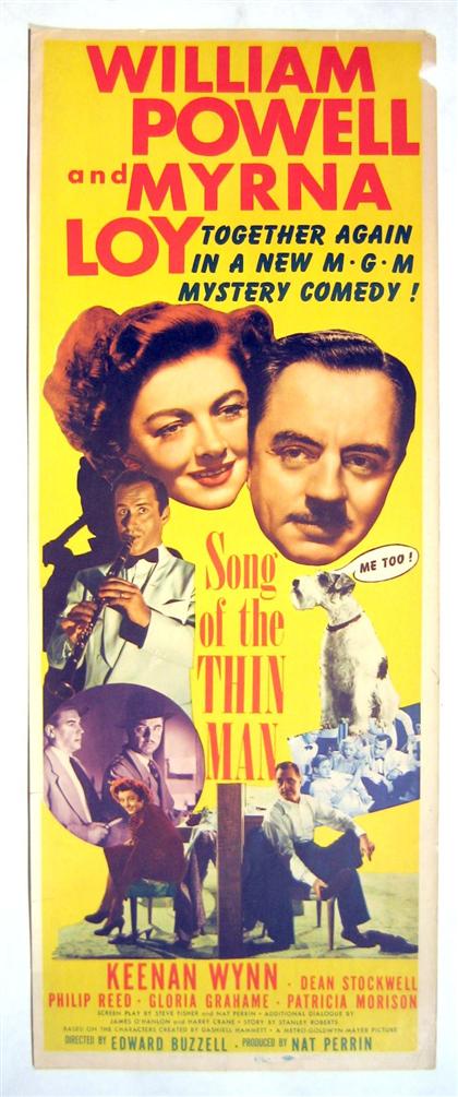 Appraisal: pieces Movie Posters Song of The Thin Man MGM Color