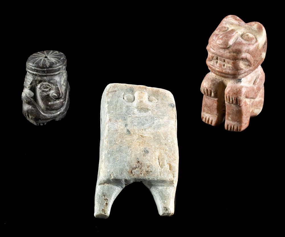 Appraisal: Chavin Huari and Moche Stone Figures Pre-Columbian Northern Peru Chavin