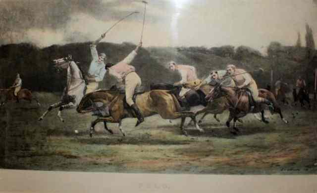 Appraisal: AFTER J C DOLLMANA coloured folio print entitled 'Polo' x