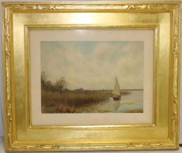 Appraisal: ALFRED THOMPSON BRICHER - NY NH FRAMED WATERCOLOR ON PAPER