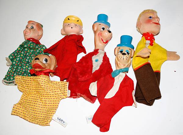 Appraisal: Marionette puppet ensemble Lot includes Disney and other assorted characters