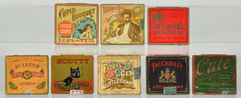 Appraisal: Lot of Little Flat Cigar Tins Description Includes Scottie Banquet