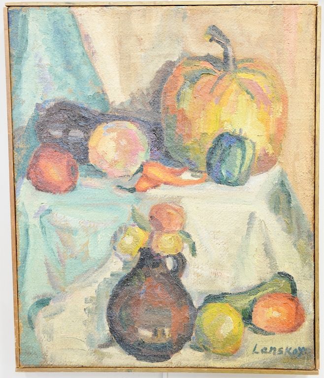 Appraisal: Andre Lanskoy - oil on canvas still life of fruit