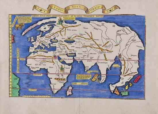 Appraisal: Fries Laurent Tabu Nova Orbis Ptolemaic world map showing Greenland