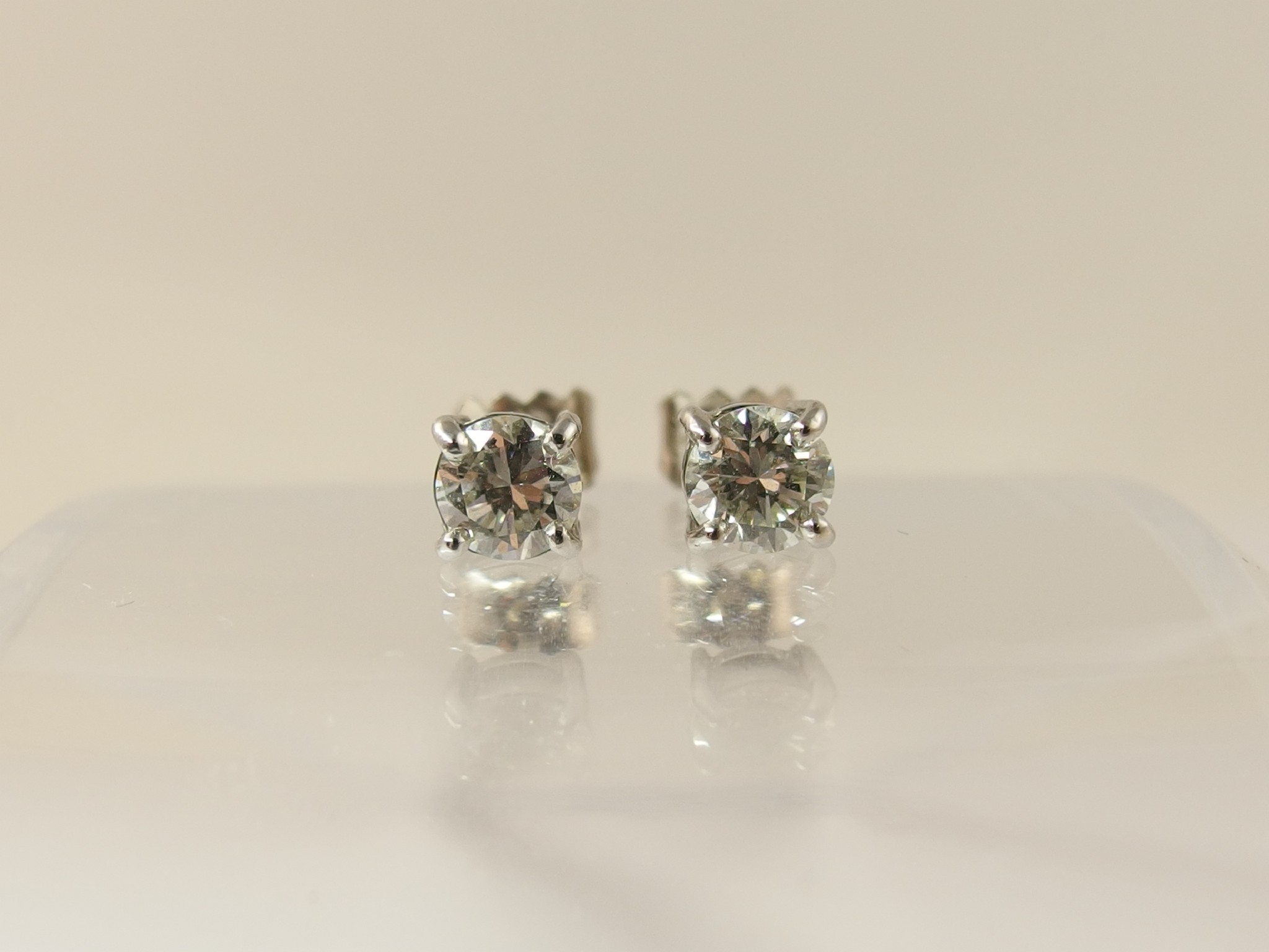 Appraisal: A pair of ct diamond earring of approx cts combined