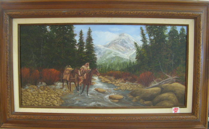 Appraisal: GARY MILLER American th century TWO oils on canvas the