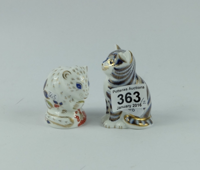 Appraisal: Royal Crown Derby figures Derby Dormouse boxed and Grey Kitten