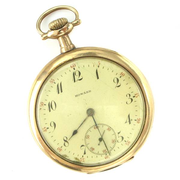 Appraisal: A gold filled pocket watch dial marked Howard