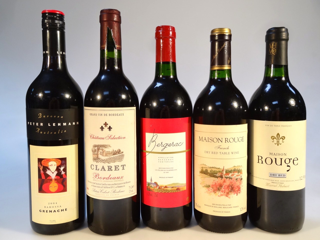 Appraisal: Various red wine to include Bordeaux Claret cm high etc